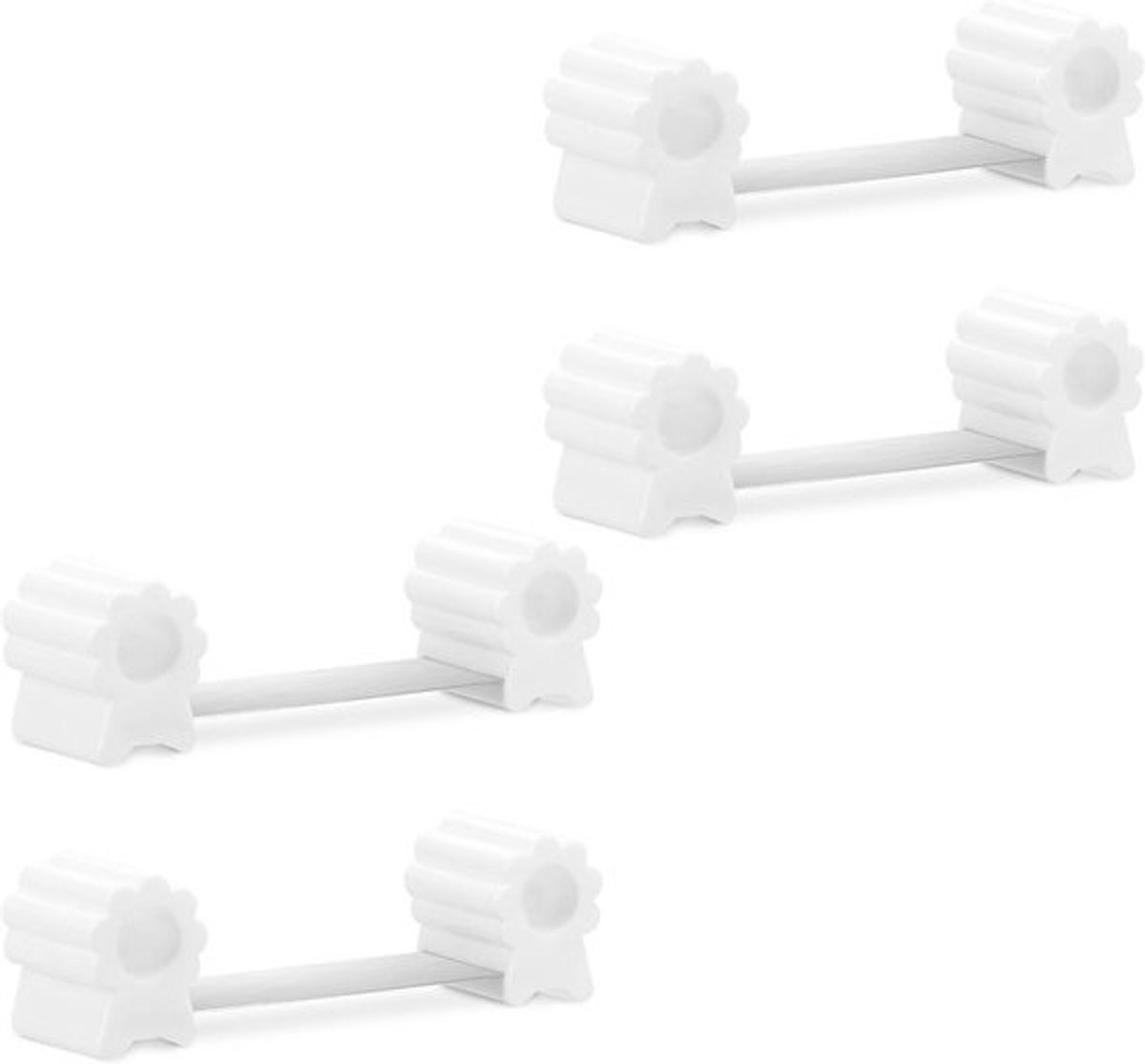 Deurstoppers Set - Deur Buffer - Deuren Open Houden - Beschermt Muren - 4 Stuks - Wit