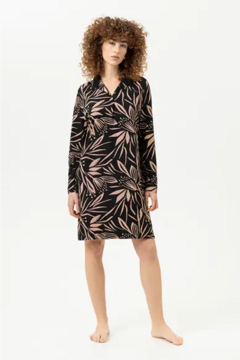 Mey Vivid Bloom Dames Slaapkleed Zwart Zwart