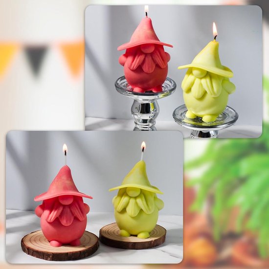 2 stuks siliconen vormen, gietvormen, pompoen, 3D siliconen vorm, pompoen met geest, kaarsvormen om te gieten, siliconen vormen, kaarsen, pompoen, gietvormen, siliconen, Halloween, kaarsen, gietvorm — afbeelding 5