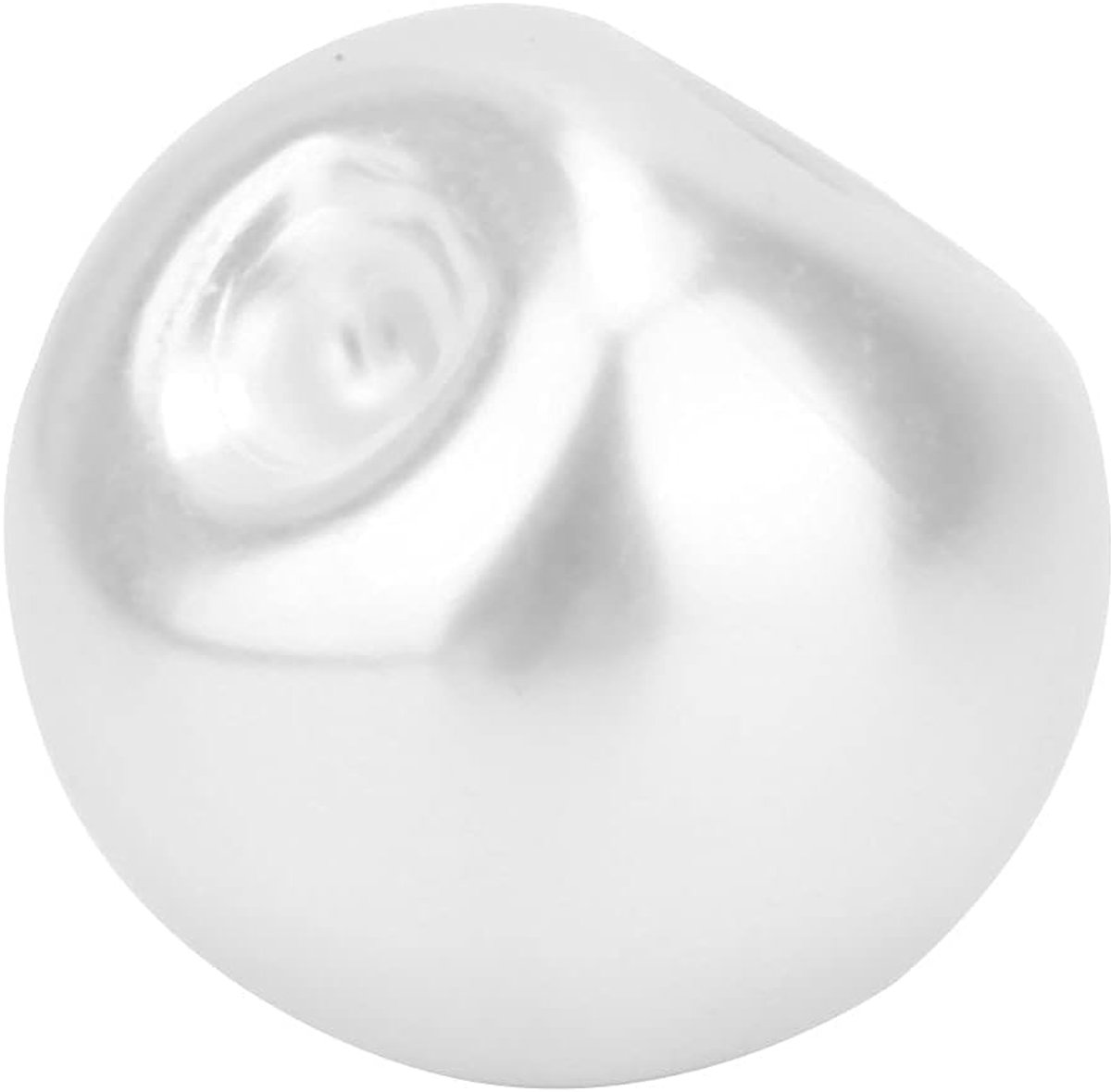 Juego de 50 piezas de hebillas de cuentas cosidas, hebillas de cuentas de plástico redondas con agujeros, hebillas de cuentas artificiales, hebillas de cuentas blancas DIY (8 mm)