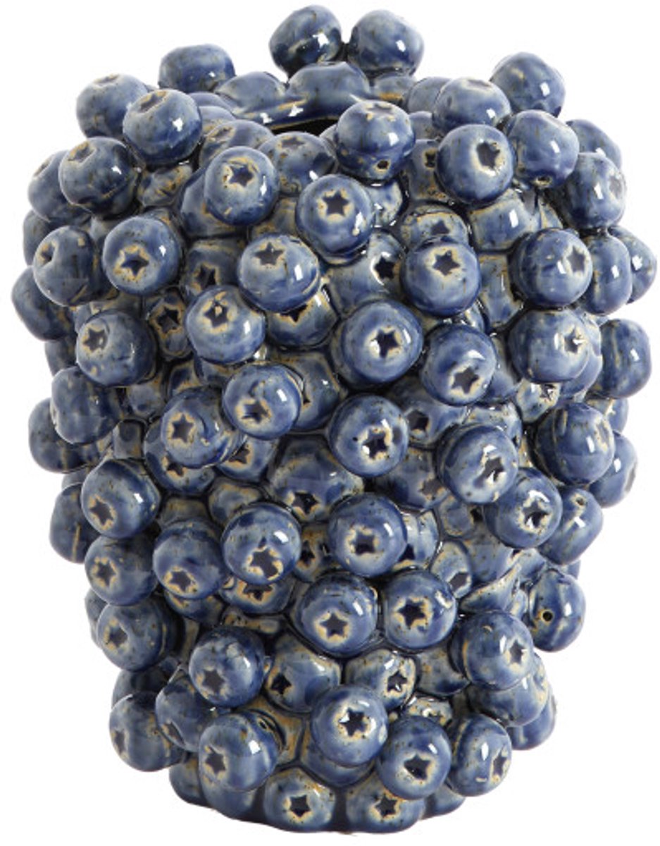 Light & Living Vaas BERRIES - 15x14.5x17.5 cm - Blauw