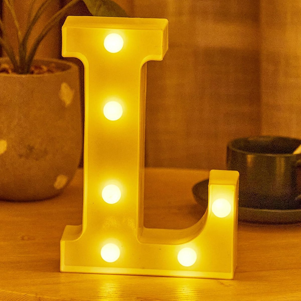 3D-lamp, verlichte letter, decoratie, nachtlampje, voor kerstlamp, bruiloft, feest, verjaardag (L)