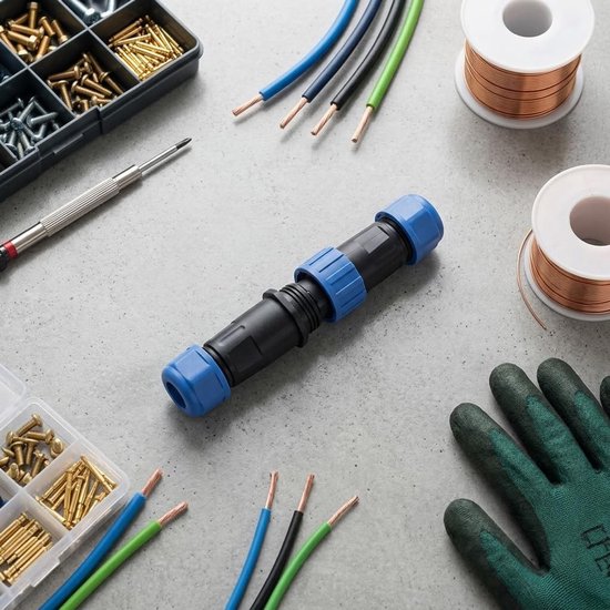 Waterdichte 3-Pins Stekkerverbinding, IP68, 250V 10A, Geschikt voor Marine en Elektrische Toepassingen