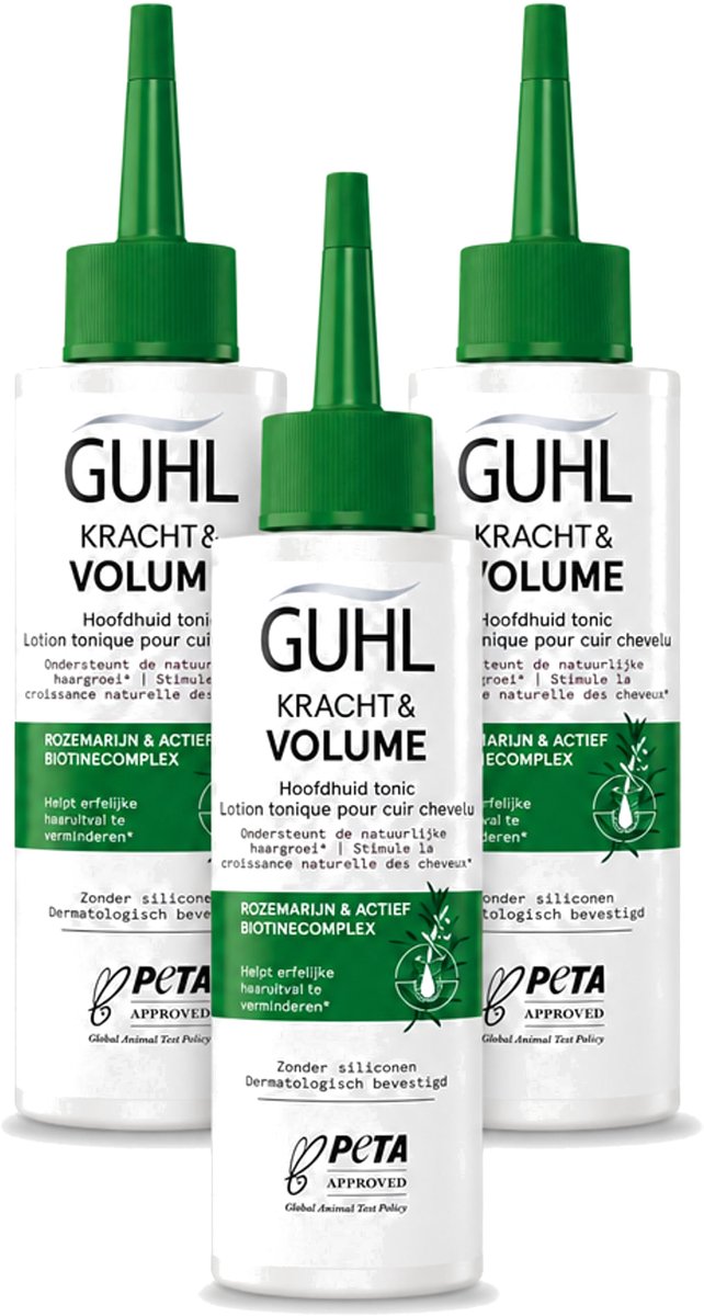 3 x Guhl – Scalp Tonic – Kracht & Volume – 125 ml - Voordeelverpakking - 3 stuks