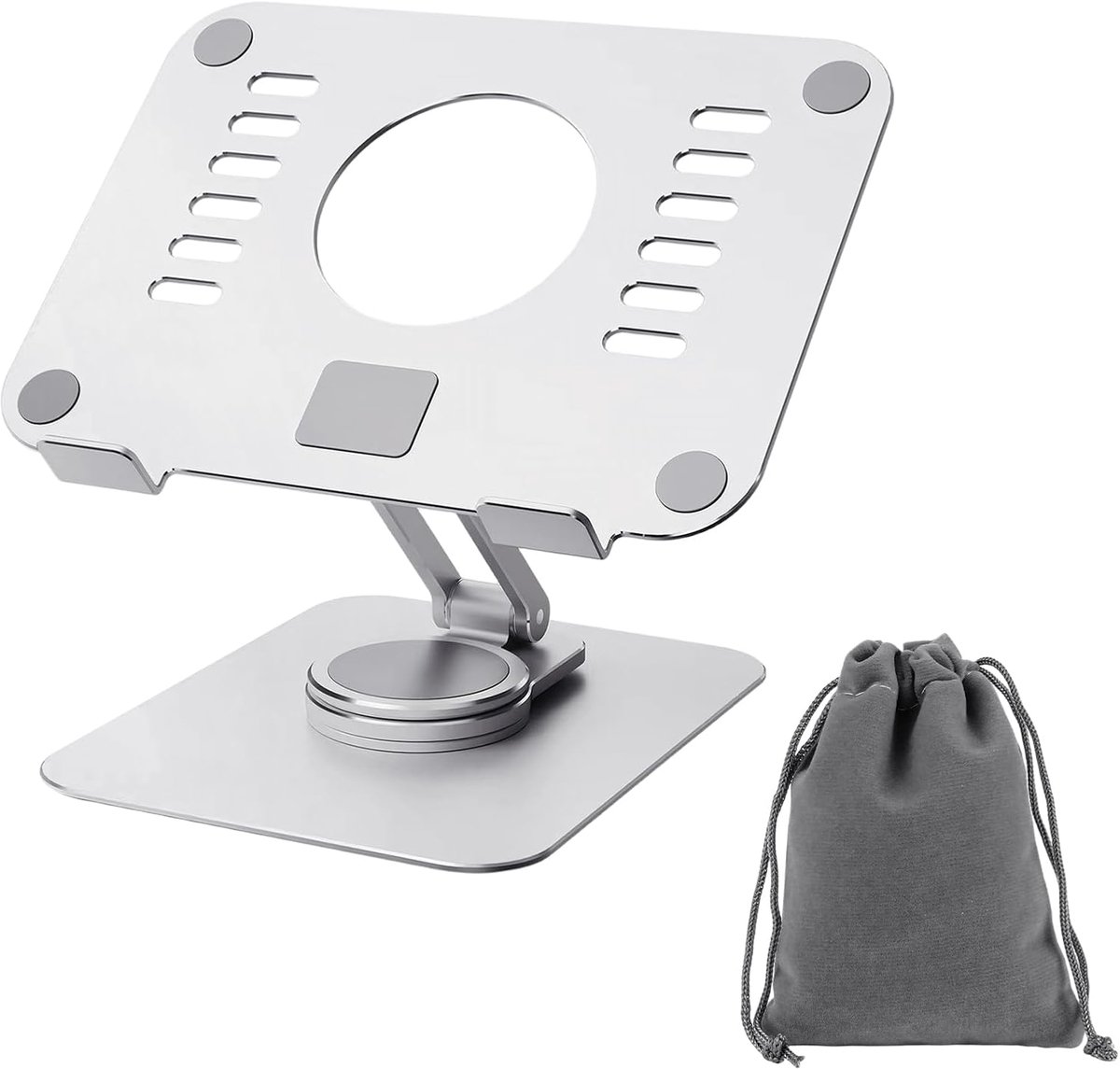 tablethouder, opvouwbare monitorhouder, 360 graden draaibaar, van aluminium, compatibel met telefoon, tablets, schakelaar, draagbare monitor, apparaat van 4 tot 13 inch