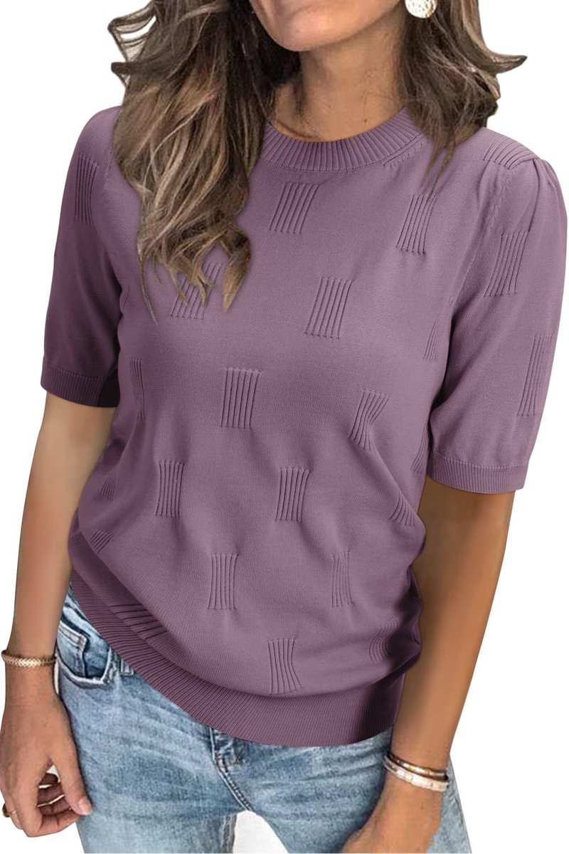 Damestruien Korte Lange Mouwen Lente Zomer Crew Neck Dames Gebreide Tops Casual Dressy Sweate