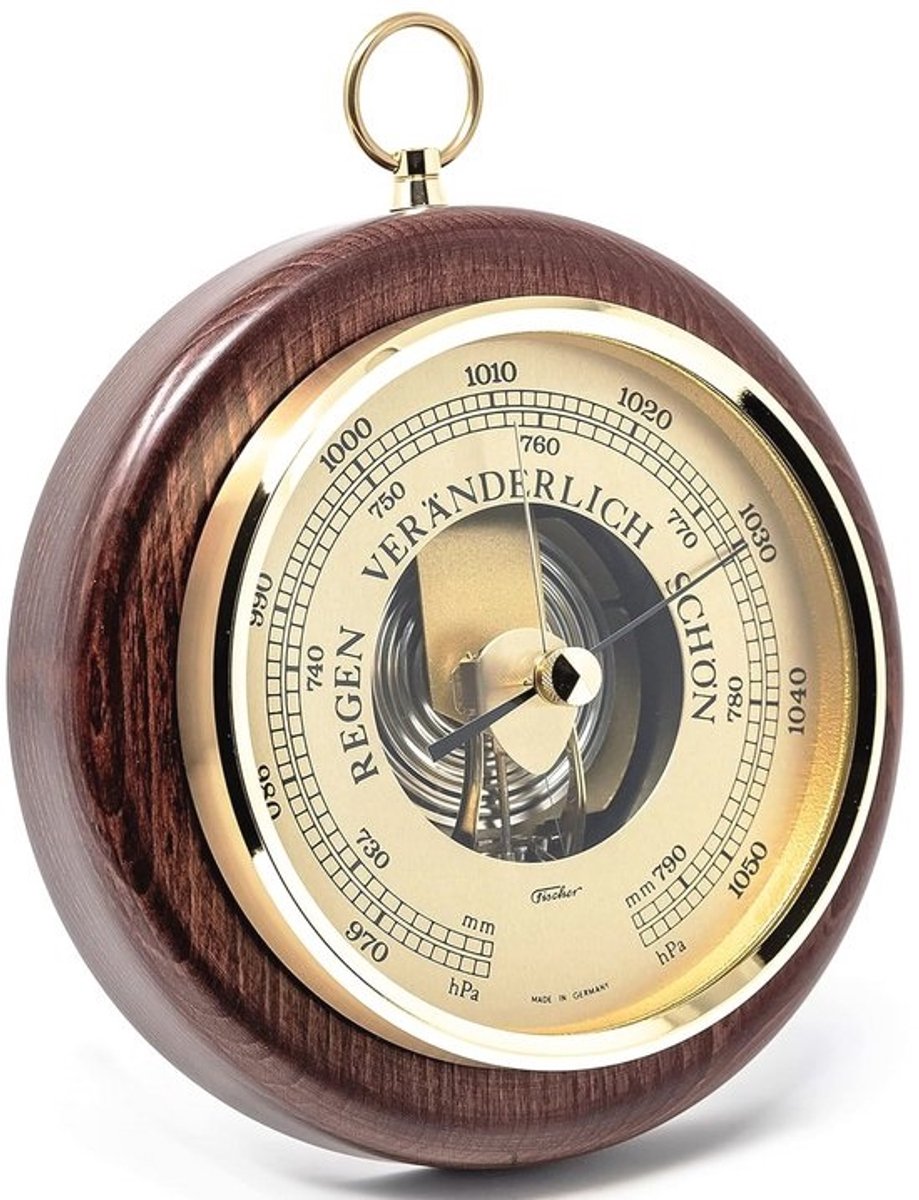 Barometer met houten behuizing van 170 mm voor nauwkeurige weeranalyse