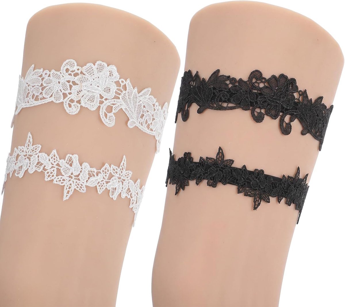 4 stuks kousenband bruiloft zwart wit kant elastische bruid kousenband bruiloft jarretels voor bruid bruiloft kousenband voor bruidsaccessoires party verloving bruidsgeschenken