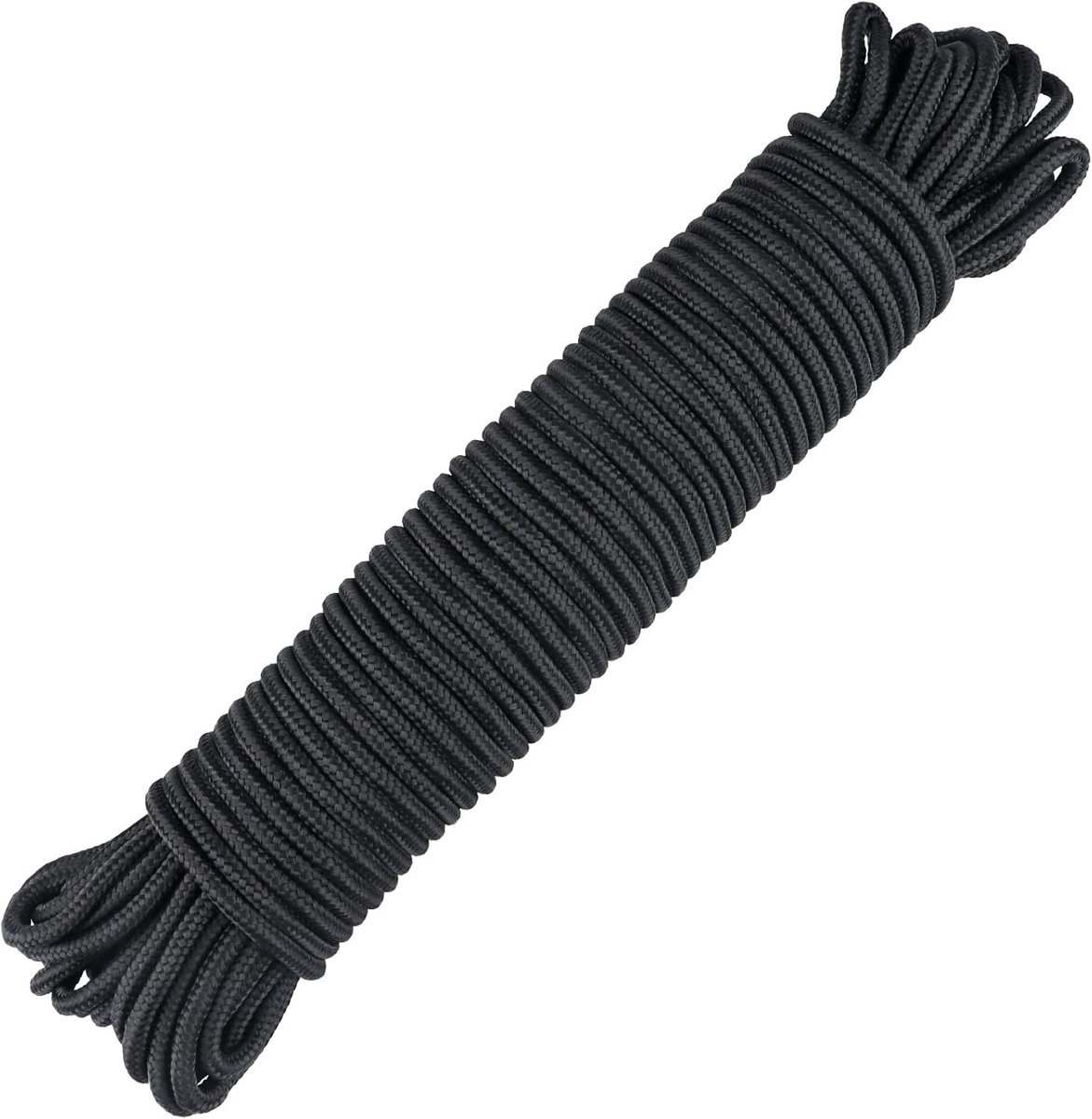 Duurzaam 30 m nylon touw, 6 mm polypropyleen touw voor veelzijdig gebruik, zwart