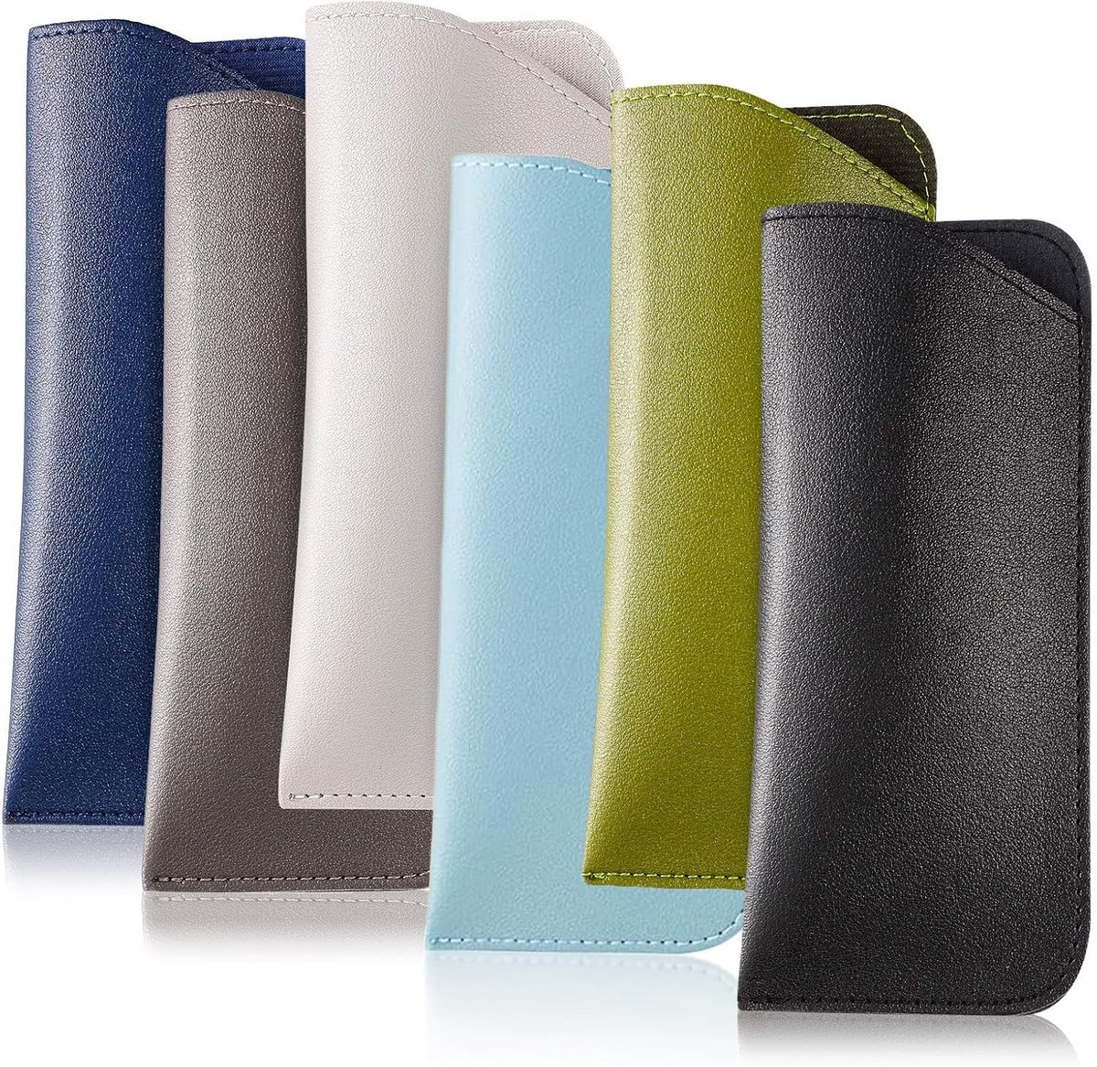 Zachte Leren Leesbril Etui - Draagbare Bril Etui, Opbergzak voor Brillen, Bescherming en Stijl voor Mannen en Vrouwen