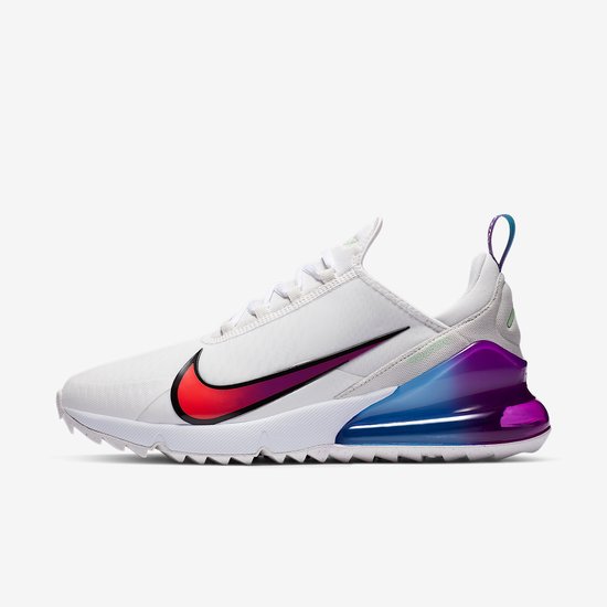 Nike Air Max 270 G NRG Golfschoen - Maat 47.5 - Metallic Summit White/Oracle Aqua/Vivid Purple/Zwart / Wit Blauw Paars - Air Max - Lifestyle - Heren Sneakers voor Mannen — afbeelding 4