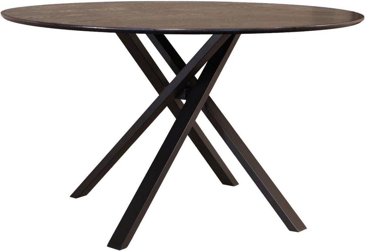 Eettafel rond Ronsi Antoinette zwart 140cm ronde tafel MDF eetkamertafel