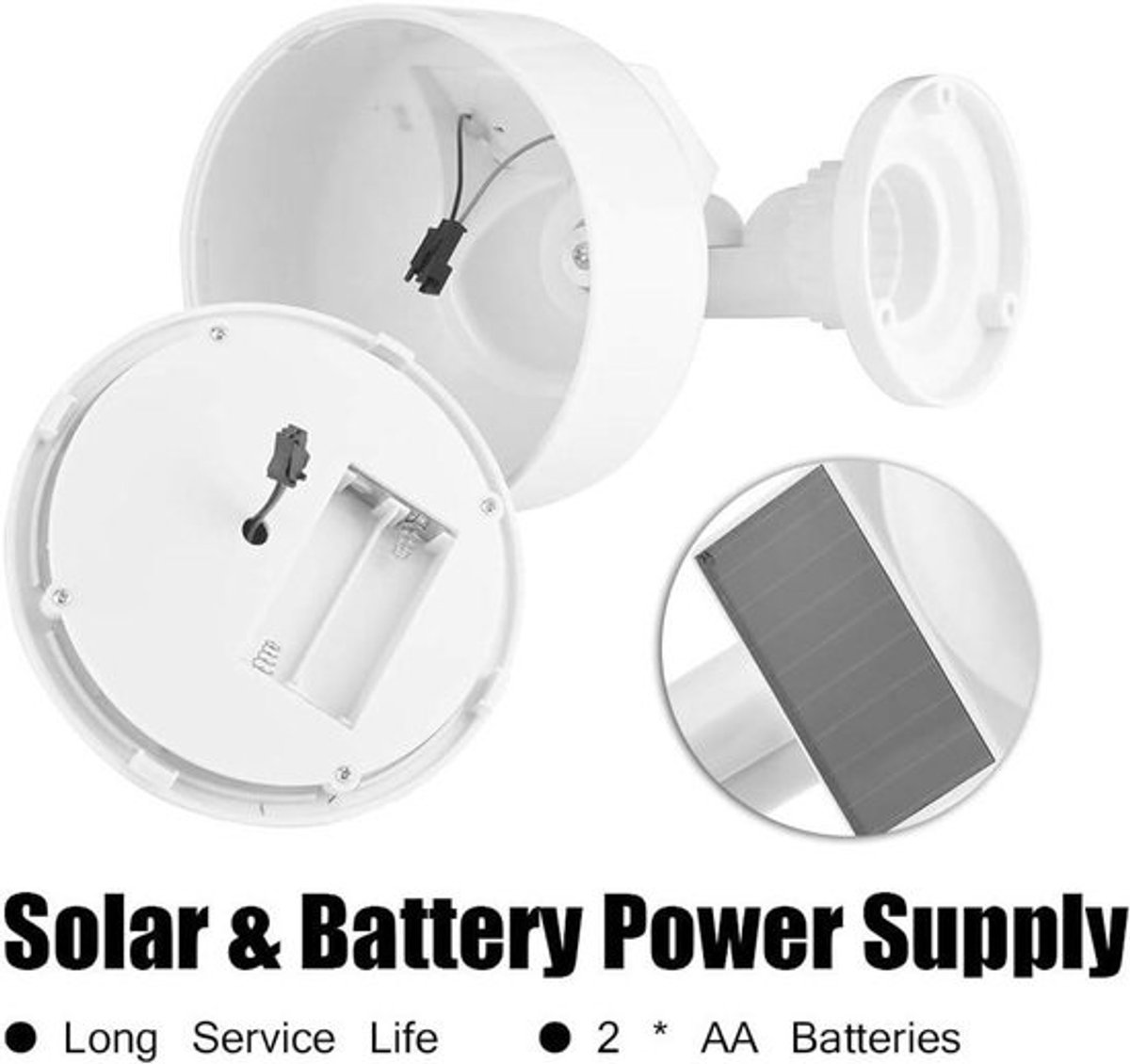 Dailygoody - Dummy Camera - Realistische Dome Vorm - Waterproof - Solar Camera voor Binnen en Buiten - Veiligheidscamera - Ideaal voor Huis en Magazijn