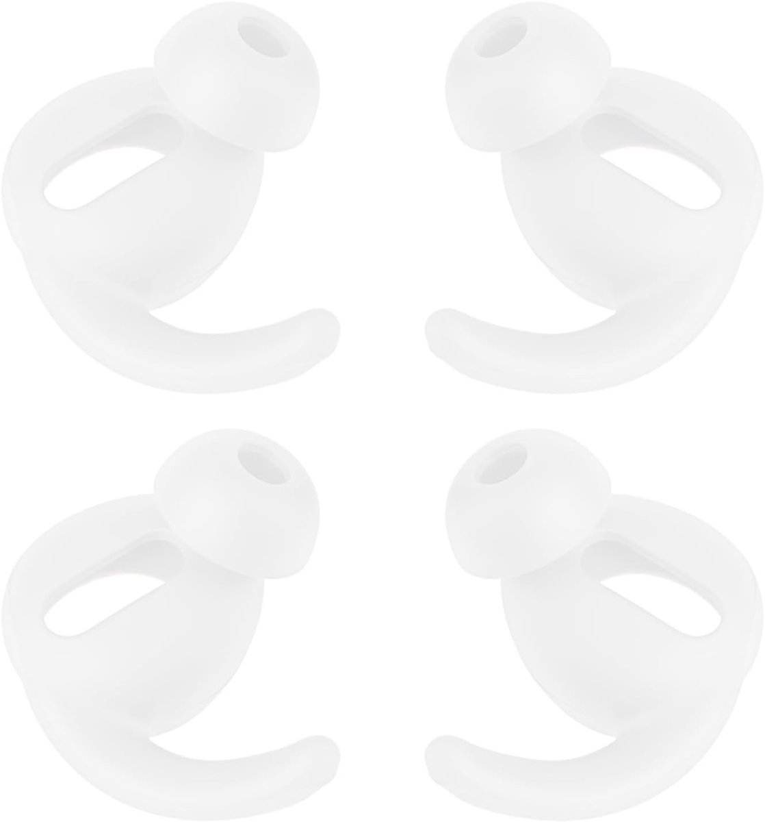 2 paar witte anti-slip oorhaken oordopjes covers compatibel met JBL Wave Flex Flex 2 Flex 3 oordopjes