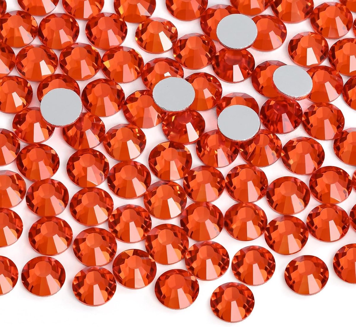 Steentjes platte achterkant strass niet-hotfix glazen edelstenen voor nail art, kleding, telefoonhoesjes, schoenen en doe-het-zelf ambachten 3,2 mm, SS12/1440 stuks, Light Siam