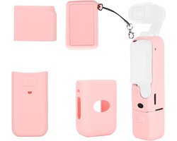 Beschermhoes voor DJI Osmo Pocket 3 & Xtra Muse Camera, Krasbestendig Zacht Volledige Body Cover met Polsbandje voor Reizen en Vloggen (Roze)