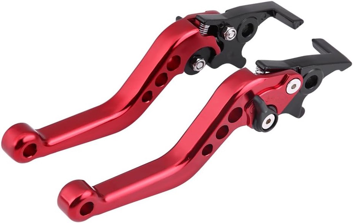 1 paar Universele Dual Disc Aluminium Motorfiets Hendel Remhendel Remhendel (rood) Vervangende accessoires