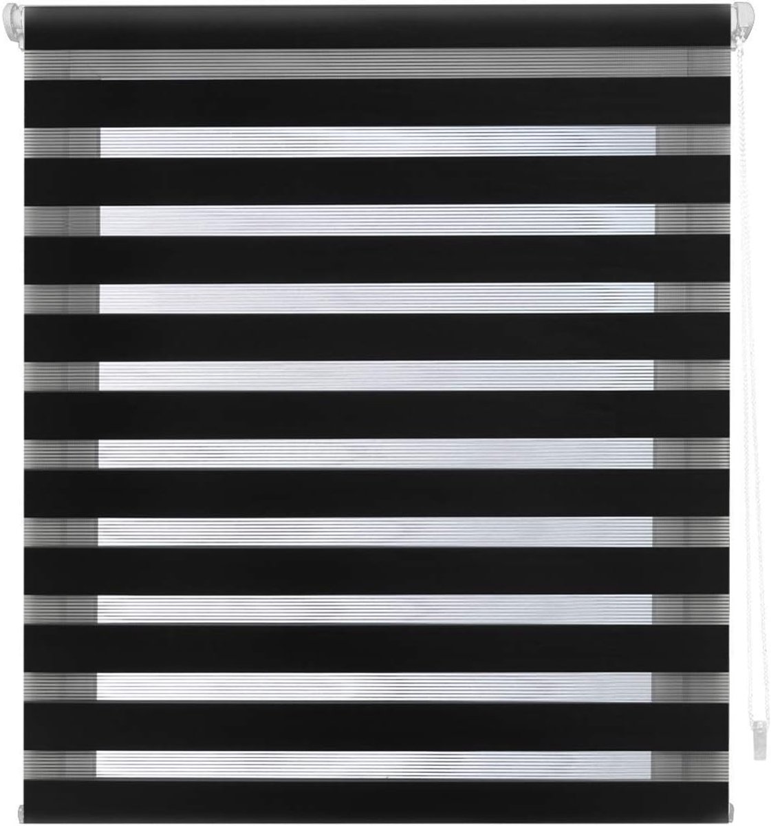 Rolgordijn zonder gereedschap en zonder boren, afmetingen: breedte 87 x lengte 180 cm, afmetingen stof: 84 x 175 cm, zwart