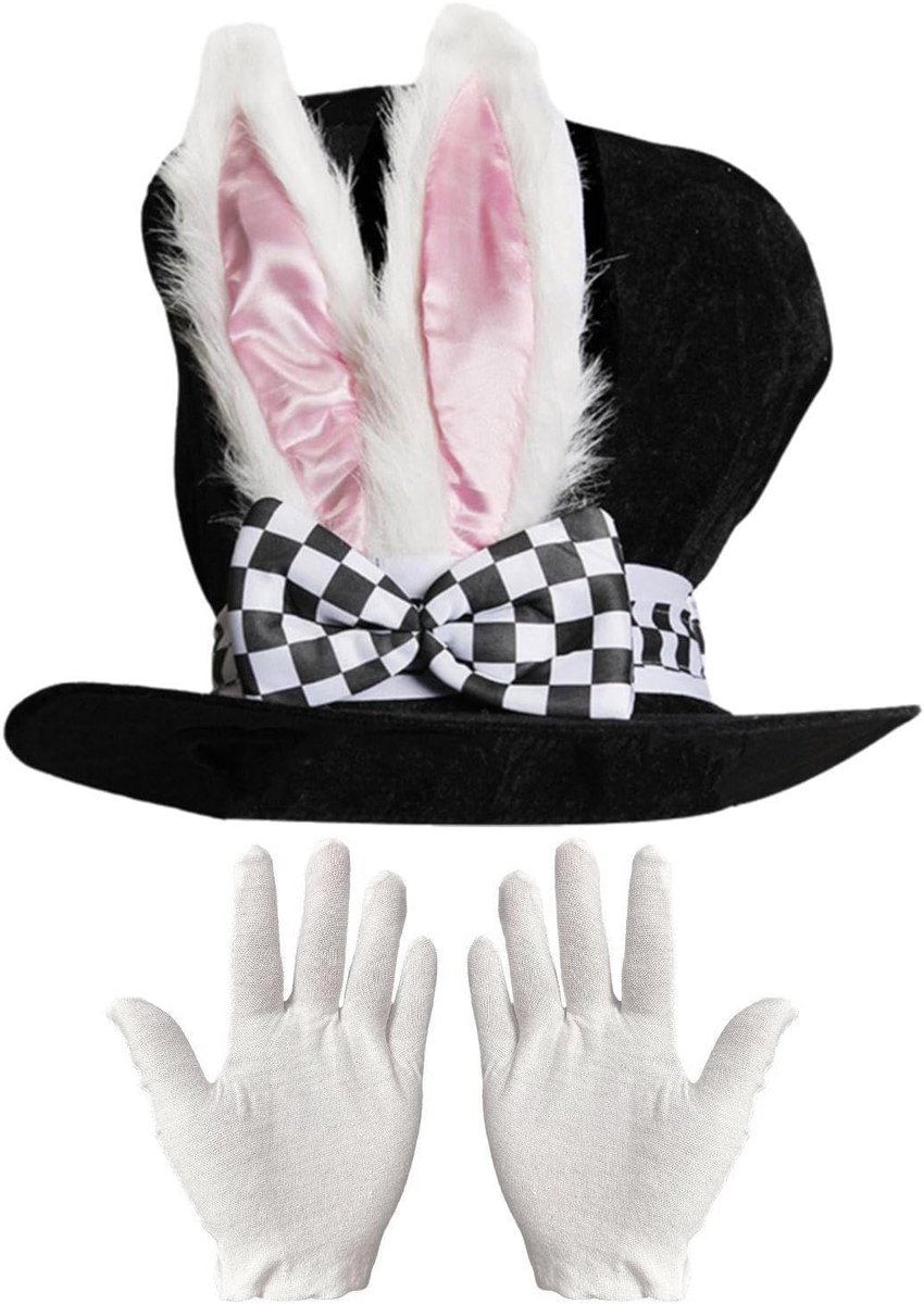 1 Stuk Konijn Oor Hoed En 1 Paar Handschoenen, Partij Dress-Up Benodigdheden, Creatieve Partij Hoeden, King Accessoires