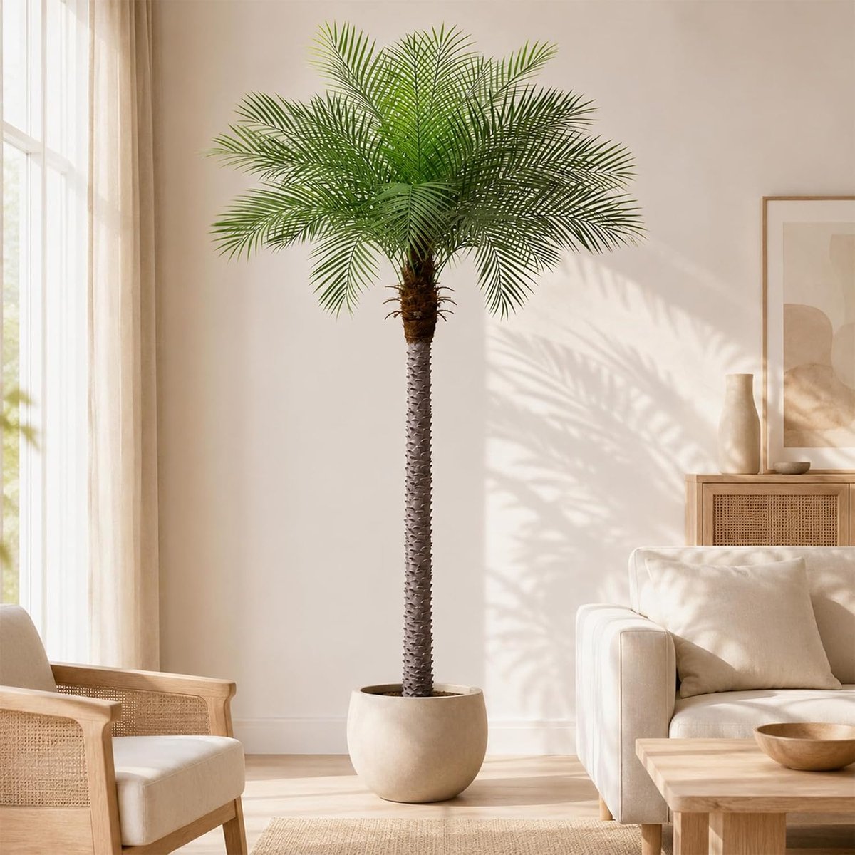 8ft Hoge Kunstmatige Phoenix Palm Tree voor Outdoor Indoor Decor