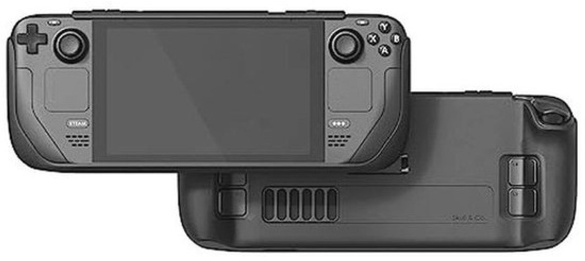 Zachte Beschermcase voor Steam Deck en Steam Deck OLED met Textuur Grip, Volledige Bescherming en Standaard