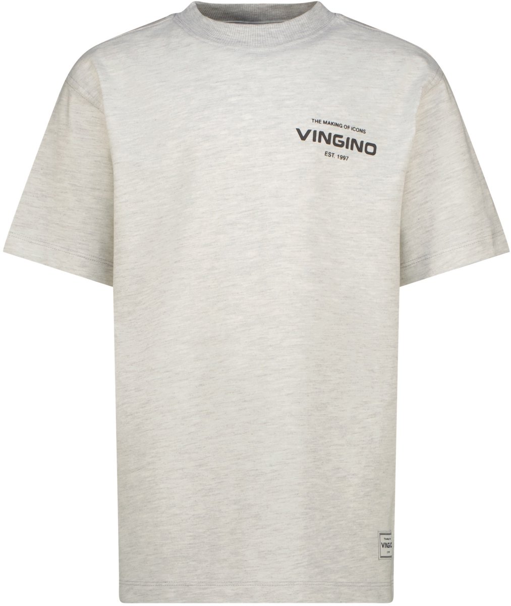 Vingino Basic Oversized Polo's & T-shirts Jongens - Polo shirt - Lichtgrijs - Maat 152