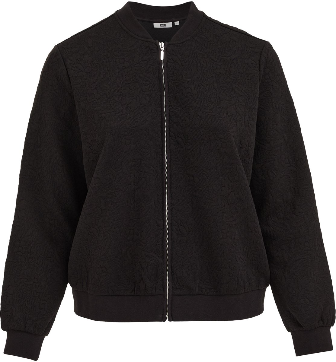WE Fashion Dames bomberjack van sweatstof met structuur