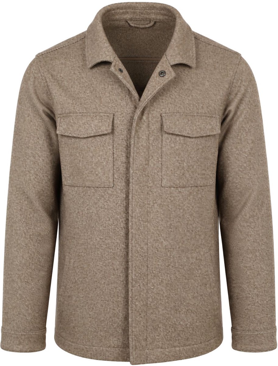 Suitable Overshirt Twill Beige - Maat S - Heren