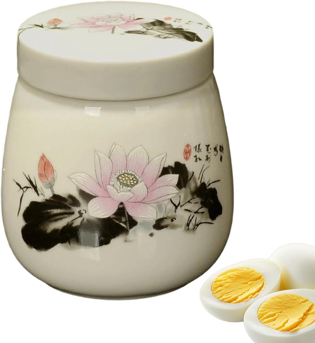 Eierbeker, vintage keramische eierkoker voor zacht gekookte eieren, 220 ml, keramische tafeldecoratie, verwende kopjes met deksel, duurzaam keukengerei voor thuis, slaapzaal, hotel, restaurant