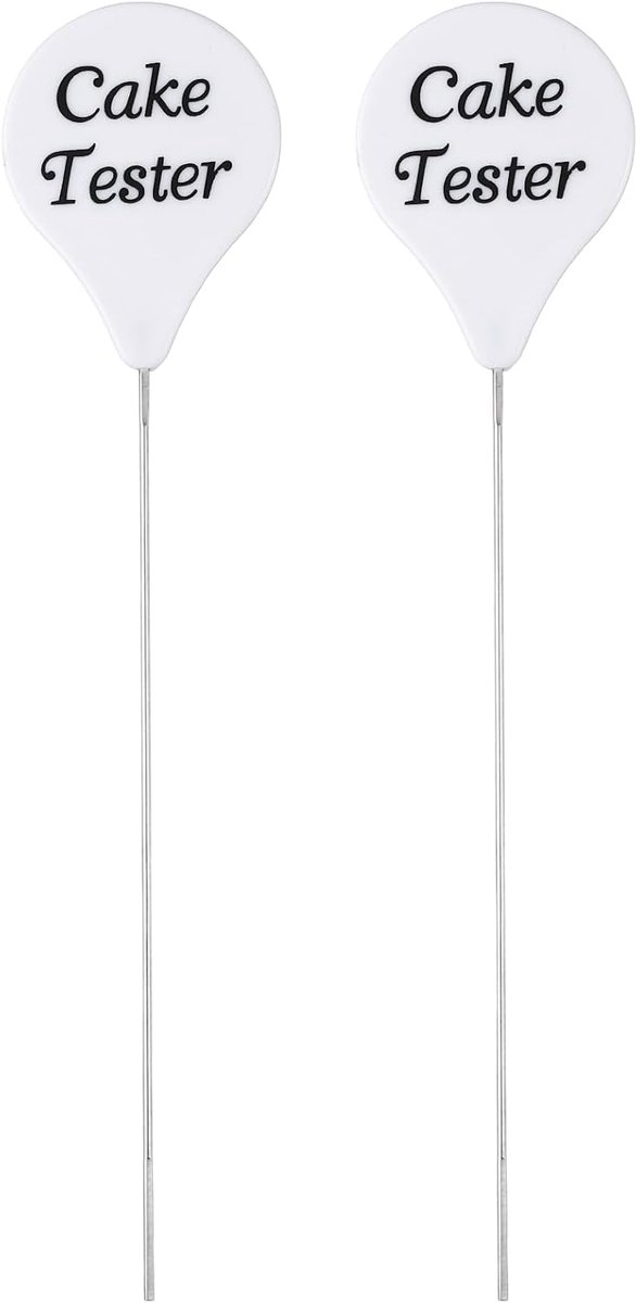 Taartsteker, 2 verpakkingen witte accessoires voor fornuis, huishoudelijke producten, bakkwaren, snoepstekers van roestvrij staal, 16 cm voor bakkers, keukengereedschap