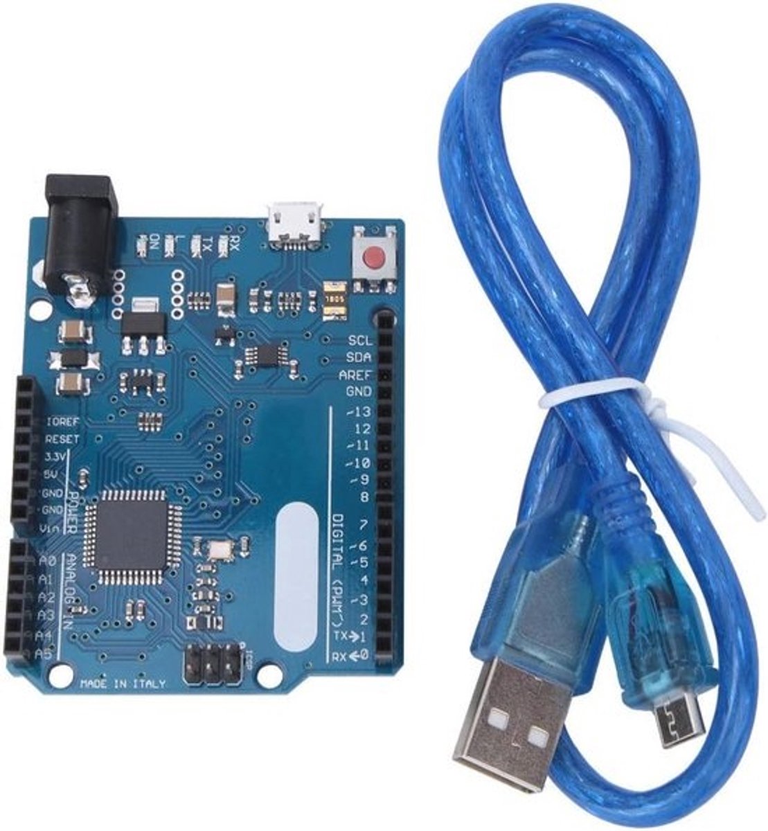 Microcontroller Development Board met 7 PWM Kanalen en USB-kabel