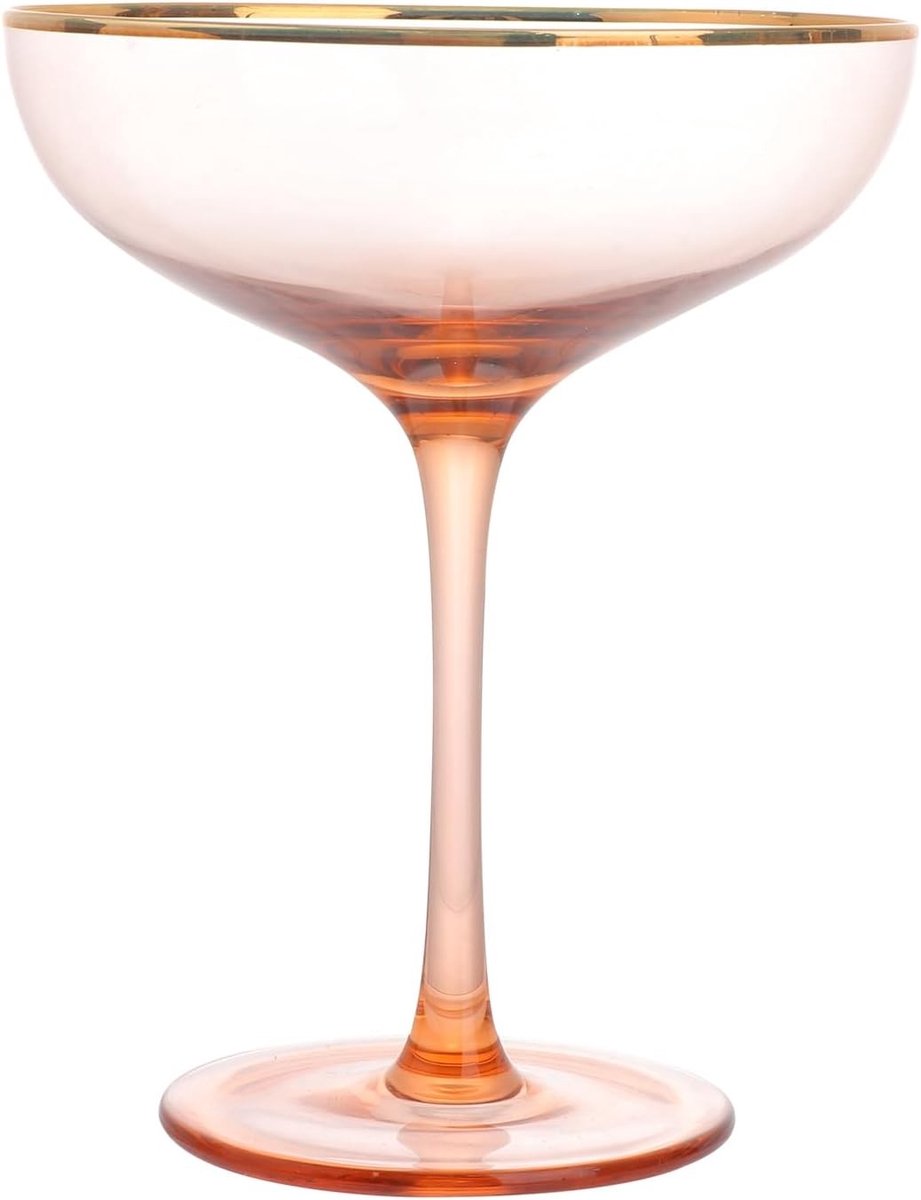 Roze Wijn Glazen van Tritan - Kristallen Cocktail Glazen voor Binnen en Buiten - 300ml Drinkware voor Feesten en Strand