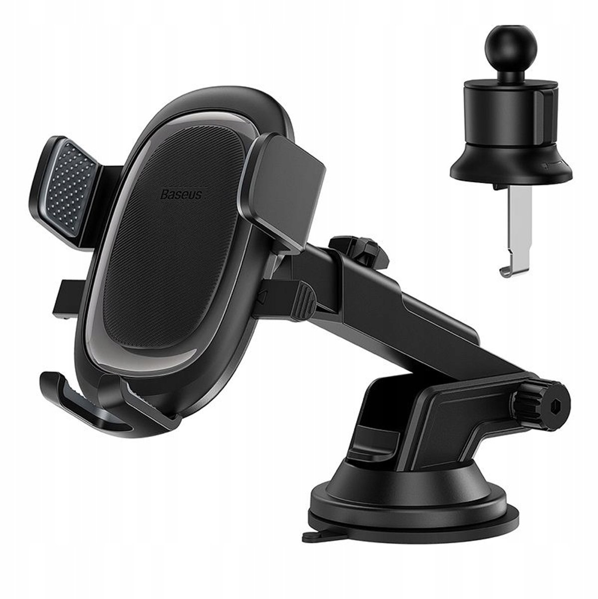 Baseus Verstelbare Dashboard/Ventilatierooster Telefoonhouder Zwart