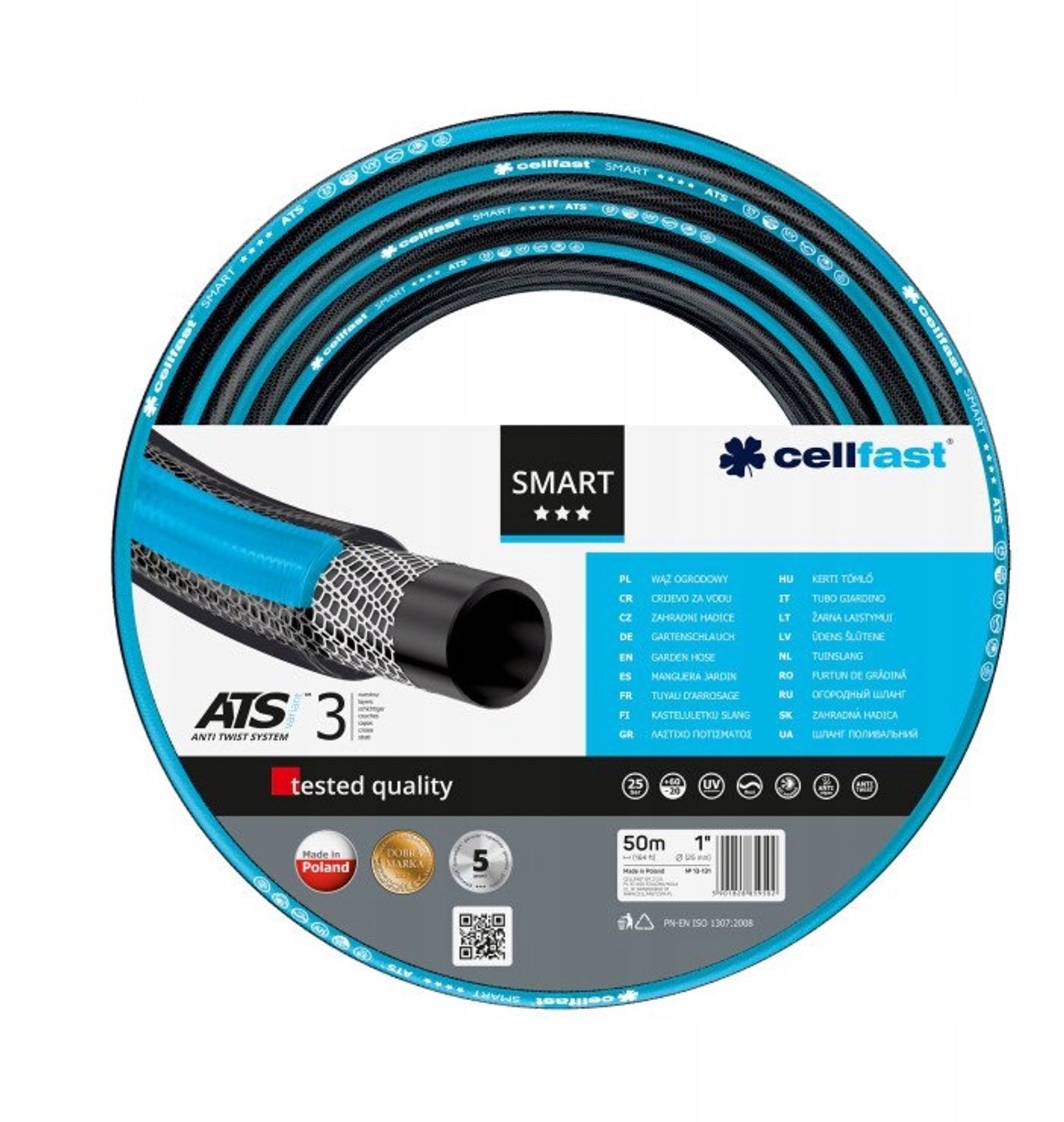 Cellfast SMART ATS3 Tuinslang 1" 50m - UV- en Alg-bestendig