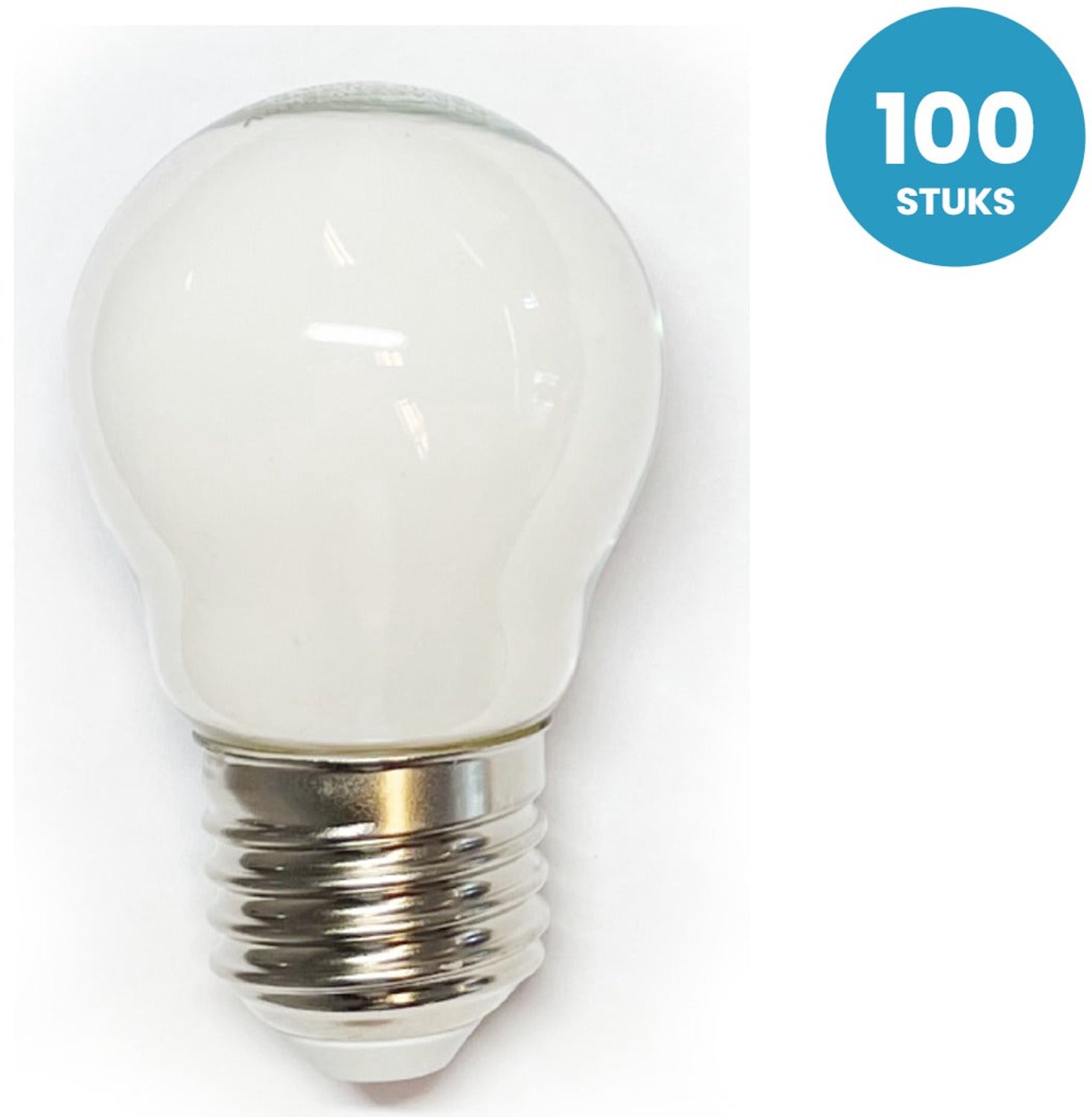 Kogellamp E27 G45 - LED 5W=40W - 450 Lumen - Milky 2700K - Dimbaar - 100 stuks - 230V
