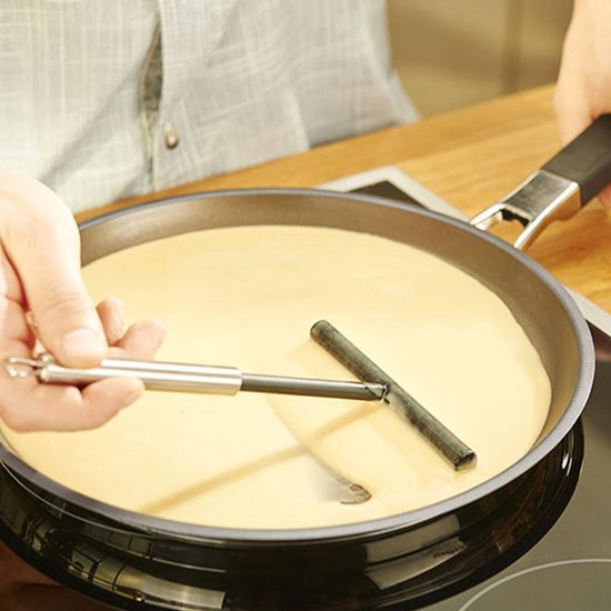 2 Roestvrijstalen Schrapers, Speciaal Gereedschap Voor Pannenkoeken, Scherpe Gereedschappen Voor Het Verspreiden Van Cakes En Kraspasta, Accessoires Voor Keukenbakken. — afbeelding 3
