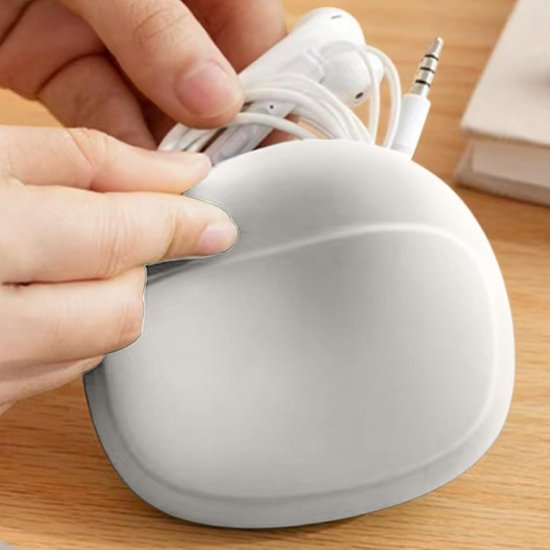 Siliconen oortelefoonhoes, compacte accessoirestandaard, draagbare hoofdtelefoonbescherming, organizer, reisetui, reisetui — afbeelding 4