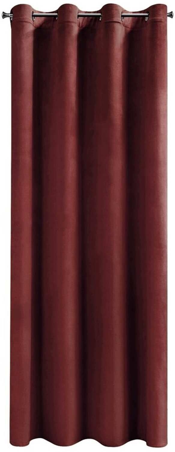 Luxe Velours Gordijn 140x250cm Donkerrood - Verduisterend op Ringgordijn