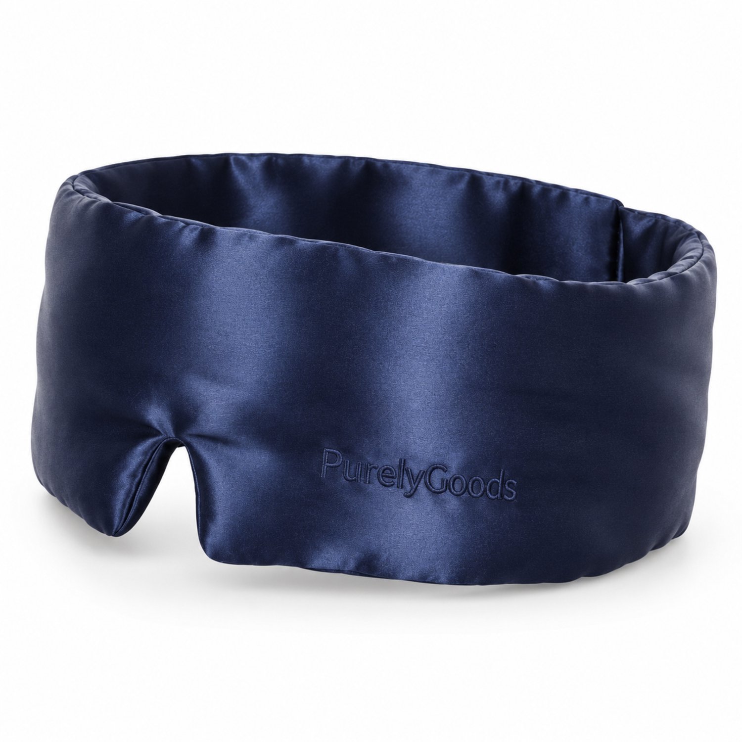 Bol.com PurelyGoods® Zijden Slaapmasker - 22 Momme Moerbei - Donkerblauw aanbieding