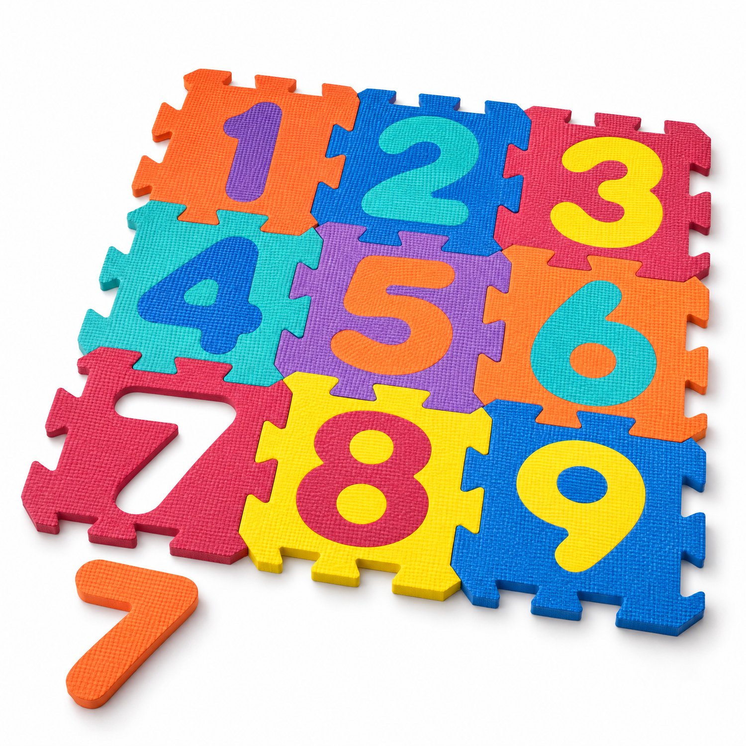 Cheqo® Puzzelmat Set van 9 - Speelmat - Foam Puzzelmat met Cijfers - Speelkleed - Vloerpuzzel - Kruipmat voor Baby en Peuter - Speeltapijt - Educatief Speelgoed - Vloermat - Puzzeltegels met Uitneembare Cijfers 1 tot 9 - voor Kinderkamer