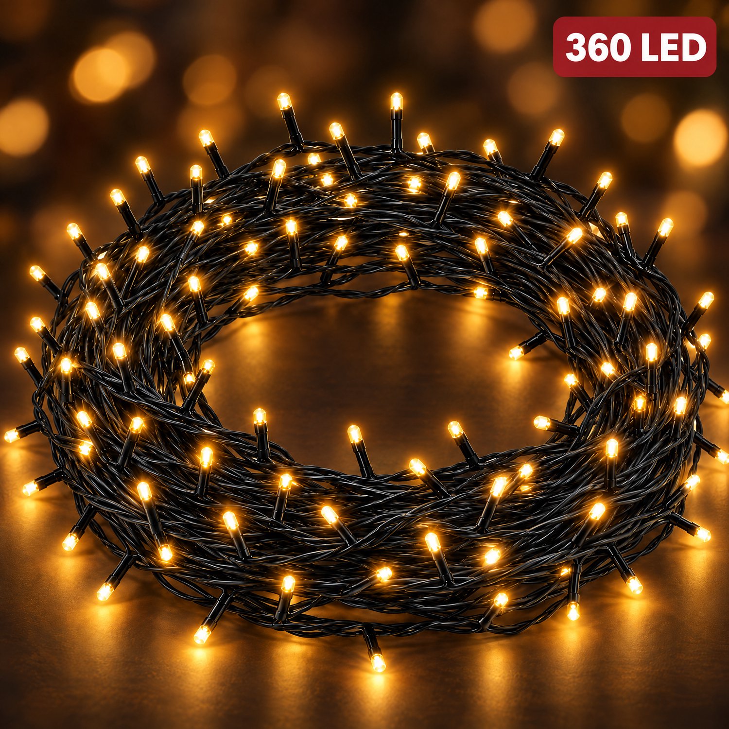 Cheqo® Kerstverlichting 360 LED - 27 Meter - Warm Wit - Kerstboomverlichting - Kerstlampjes - LED Verlichting - Lichtsnoer - Feestverlichting - voor Binnen en Buiten - Sfeerverlichting - Tuinverlichting - met Timer - Dimbaar - IP44