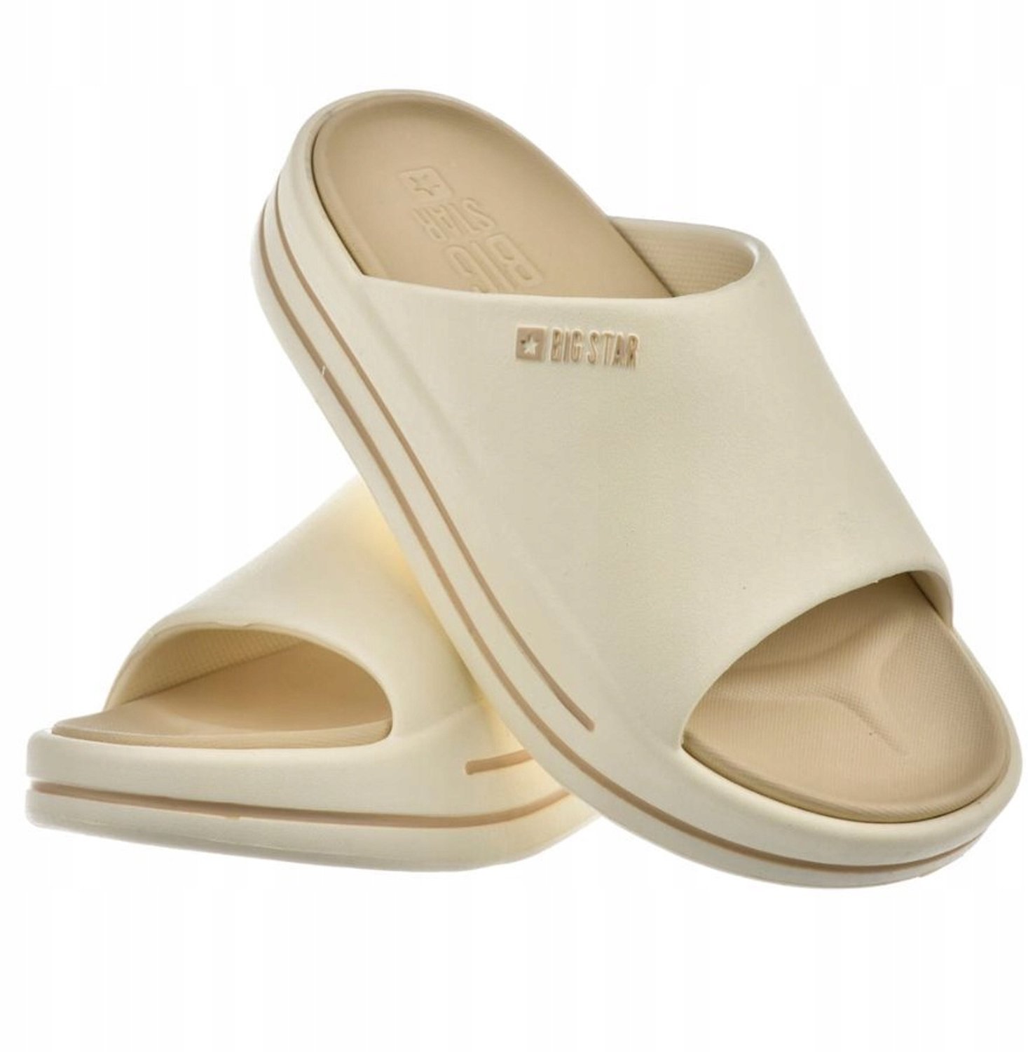 Big Star Dames Klompen Hoge Zool Schuim Rubber Beige Maat 41