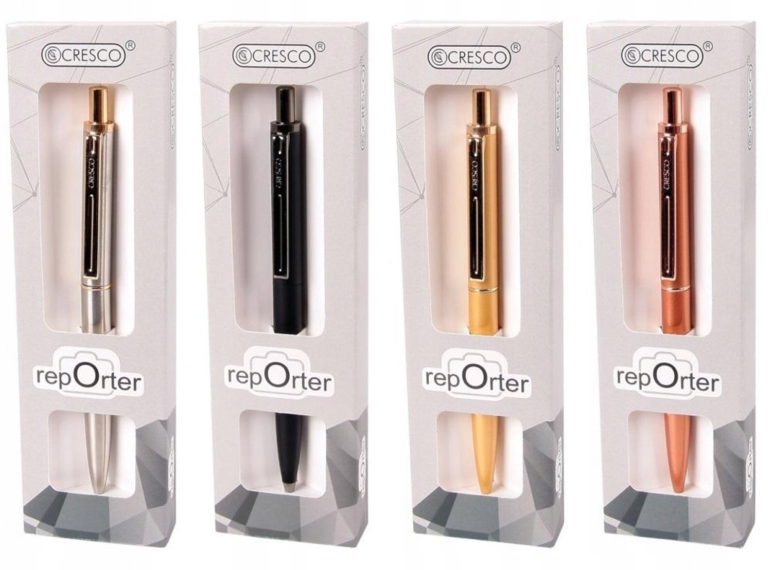 Premium Reporter Pen Set met Etui - Blauw