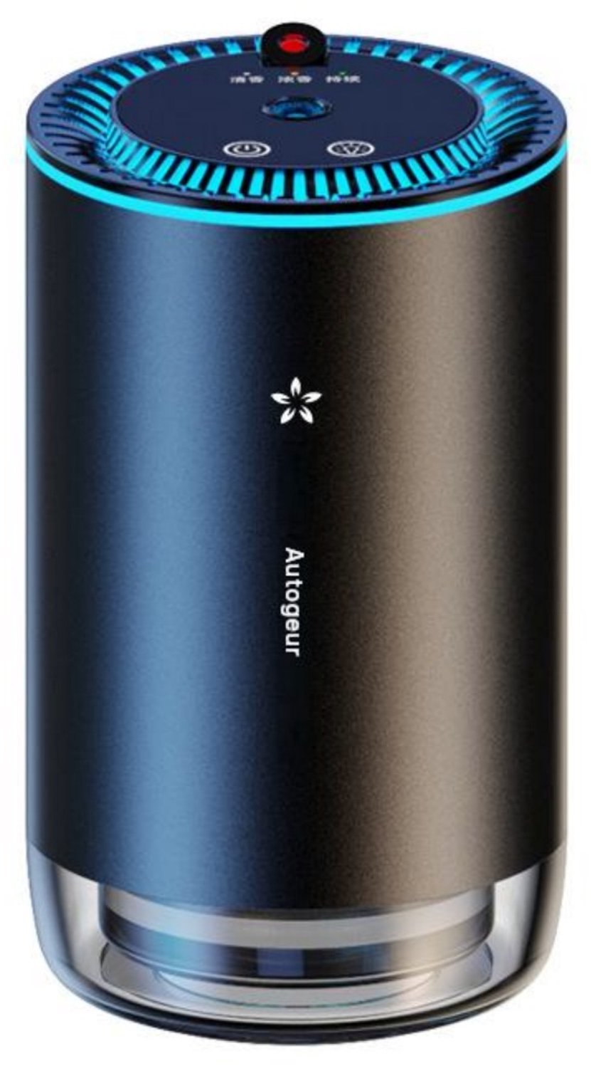 SSTRWGOOD Autogeurdiffuser - Ultrasoon Aromadiffuser - 300mAh Batterij - 3 Verstuivermodi - Stil en Slim bij Auto Start/Stop - Geschikt voor Auto - Aluminium Behuizing - 115x68x68mm - Geen Parfum Inbegrepen