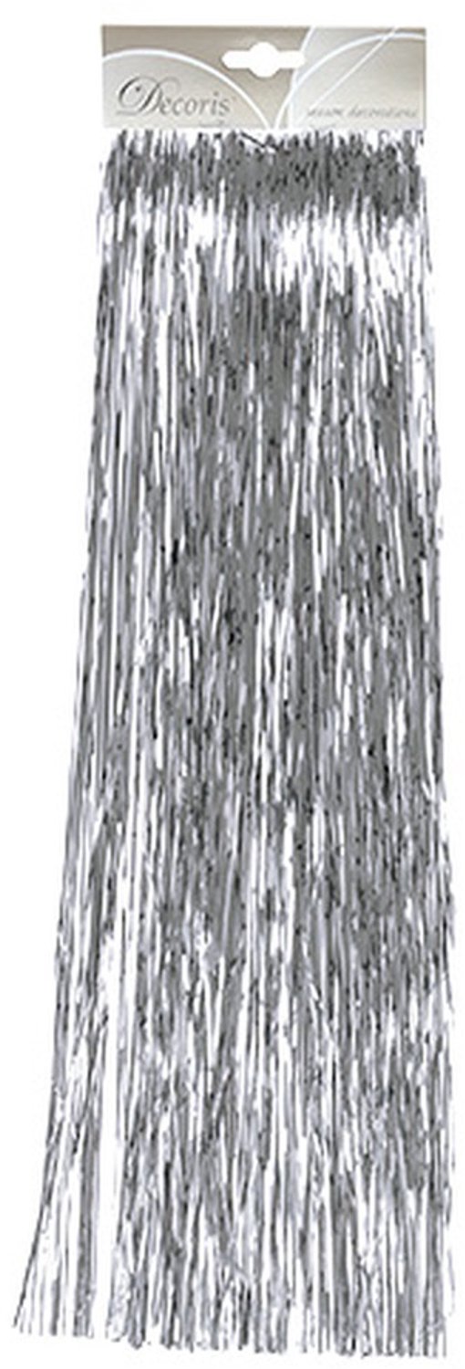 Decoris lametta vinyl glanzend H40cm zilver L0.10-B50.00-H40.00cm