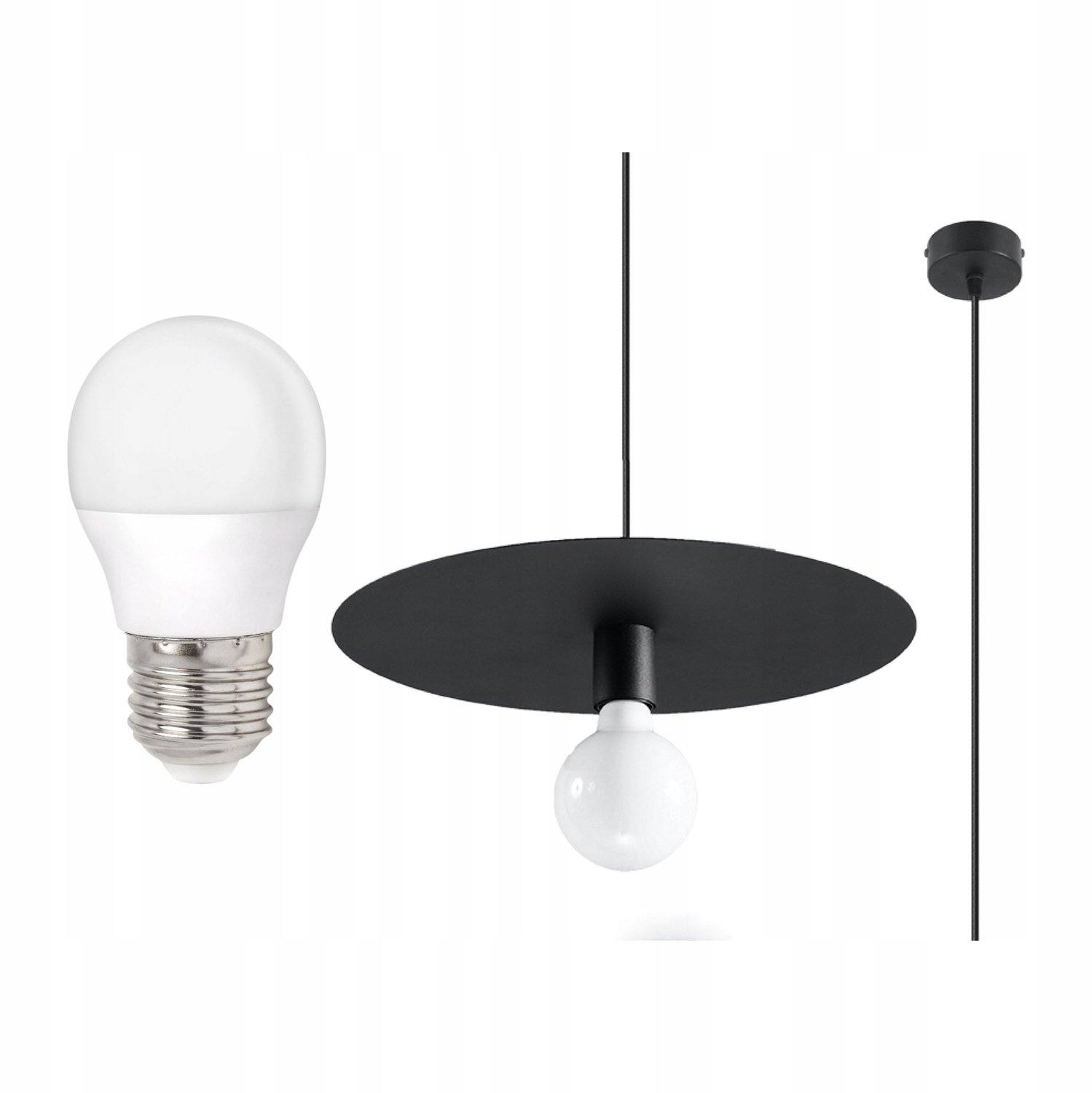 CELTIO Zwarte Hanglamp met LED Lamp - 40cm