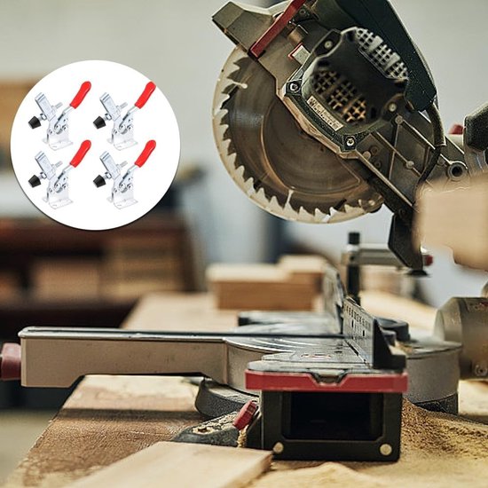 Kniehendel Spanner met Snelle Ontgrendeling - 4 Stuks Horizontale Klemmen voor 90kg Houdkracht, Ideaal voor Machinegebruik en Stabiele Bevestiging — afbeelding 4