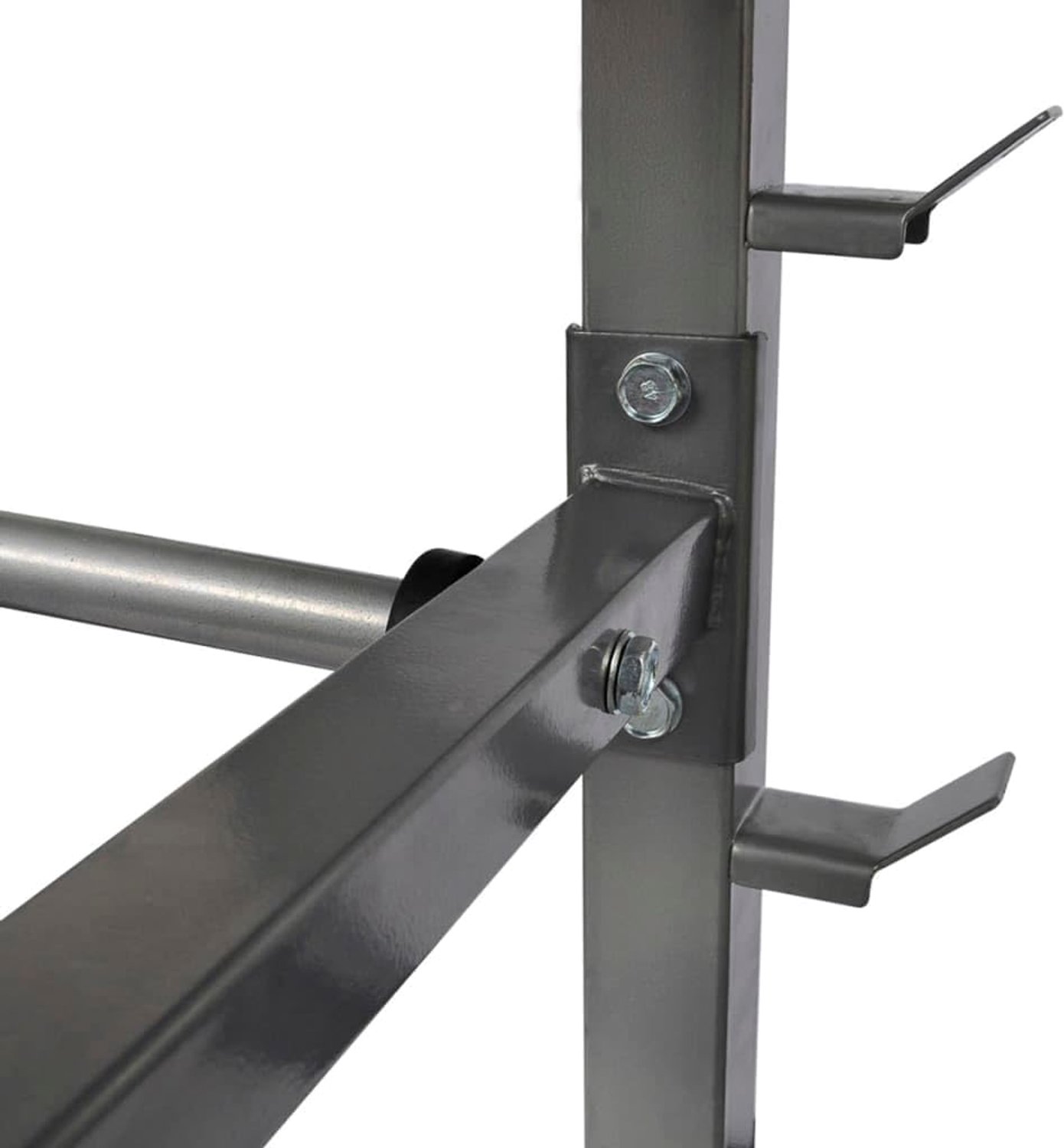 Halterhouder van hoogwaardig staal voor korte halters en lange halters met antislip basis en stabiele constructie
