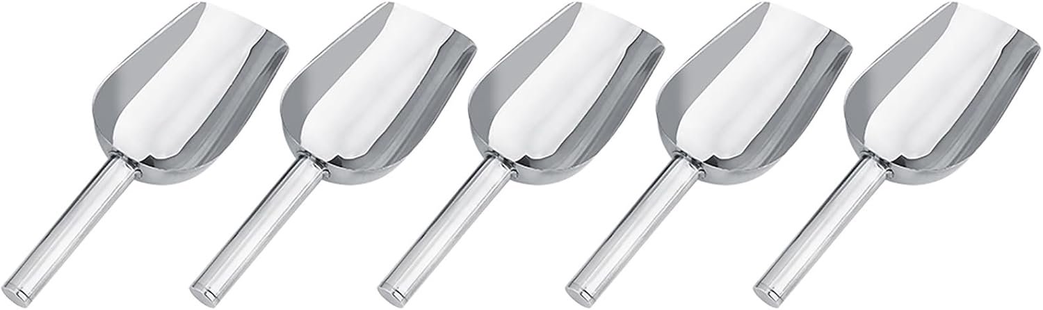 Ijsschep en ijstang Metalen ijsschep Zoete schepjes Ijstangset Ijsschepjes voor ijsemmer Voor feestbuffetbar 5-delige schepjes/tangen (5 * pelle)