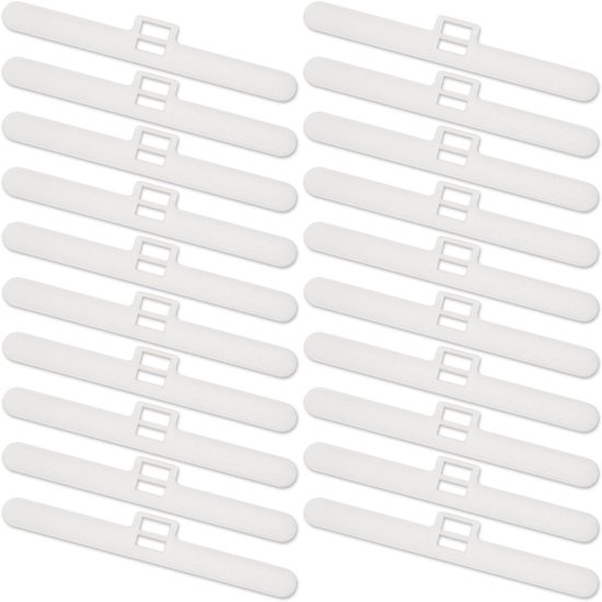 20 Stuks Verticale Lamellen Wit | 89mm Plastic Reserve Slats voor Dubbele Sleuven | Hangers voor Raamdecoratie in Woonkamer en Kantoor